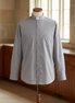 Clergy Shirt - Grey or Black - Easy Care Two Pocket Long Sleeve - 65% Poly / 35% Cotton - RJ Toomey