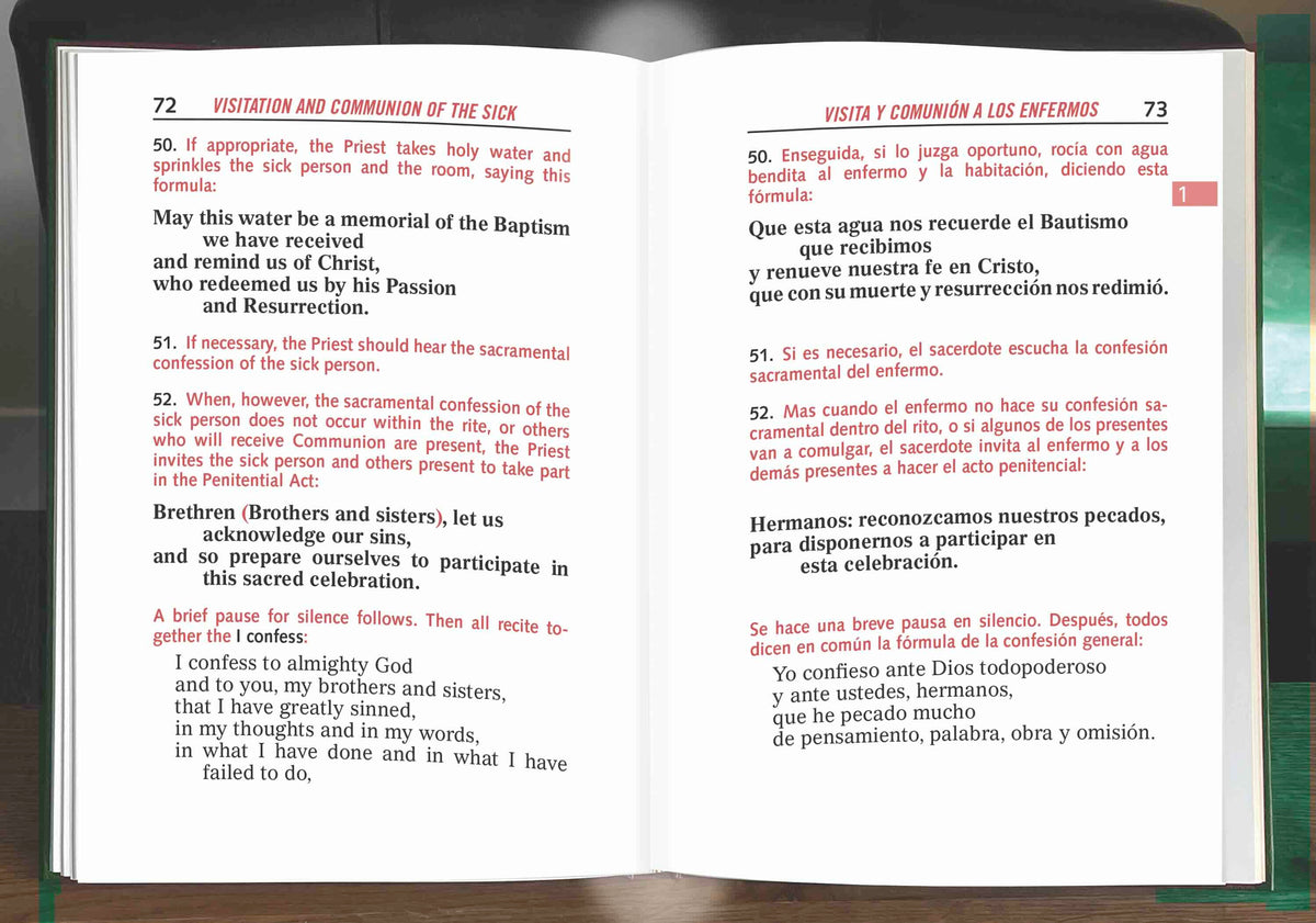 Order Of The Anointing Of The Sick And Their Pastoral Care - BILINGUAL POCKET EDITION