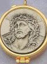 7 Host Pyx - Pewter Head of Christ - High Polish with Ring for Neck Cord
