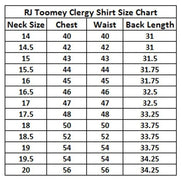 Deacon Cross Grey Clergy Shirt - Two Pocket - Short Sleeve - 65% Poly / 35% Cotton - RJ Toomey