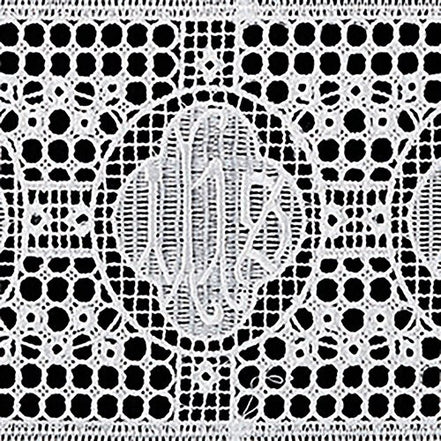 IHS Lace Insert Front Wrap Alb