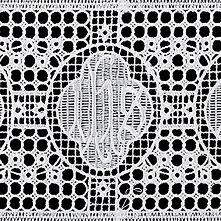 IHS Lace Insert Front Wrap Alb