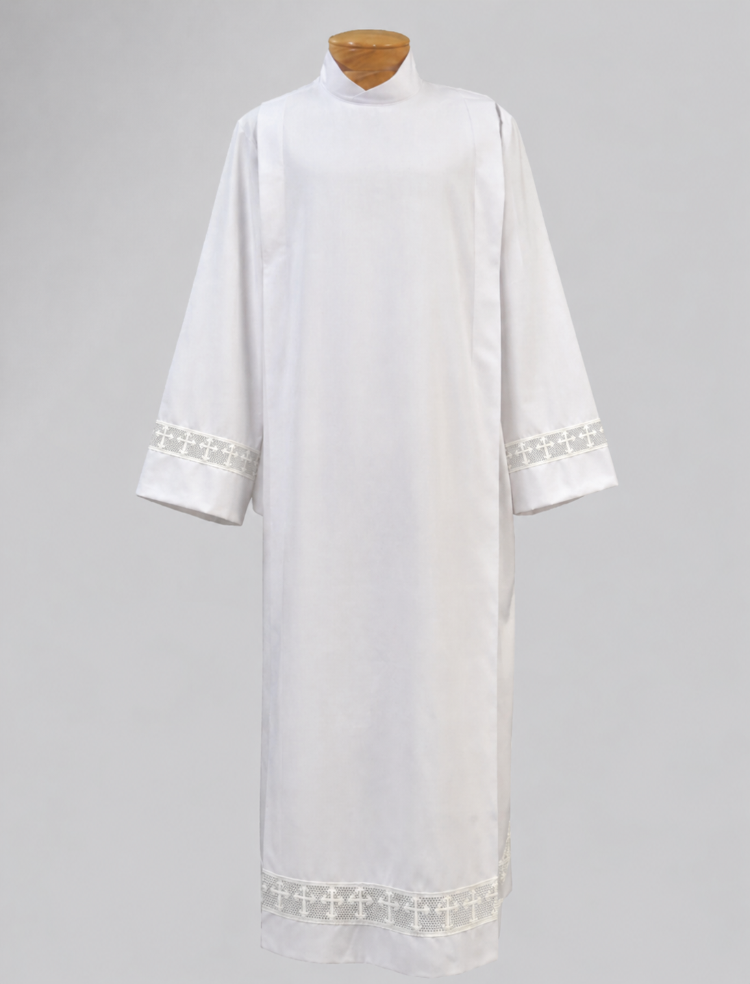 Tropical Weight Embroidered Poly Wool Blend Alb