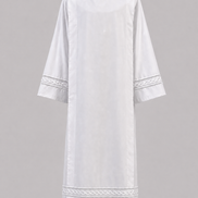 Tropical Weight Embroidered Poly Wool Blend Alb