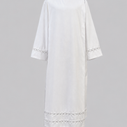 Tropical Weight Embroidered Poly Wool Blend Alb