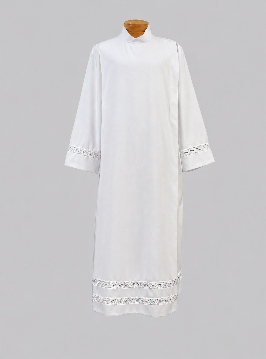 Tropical Weight Embroidered Poly Wool Blend Alb