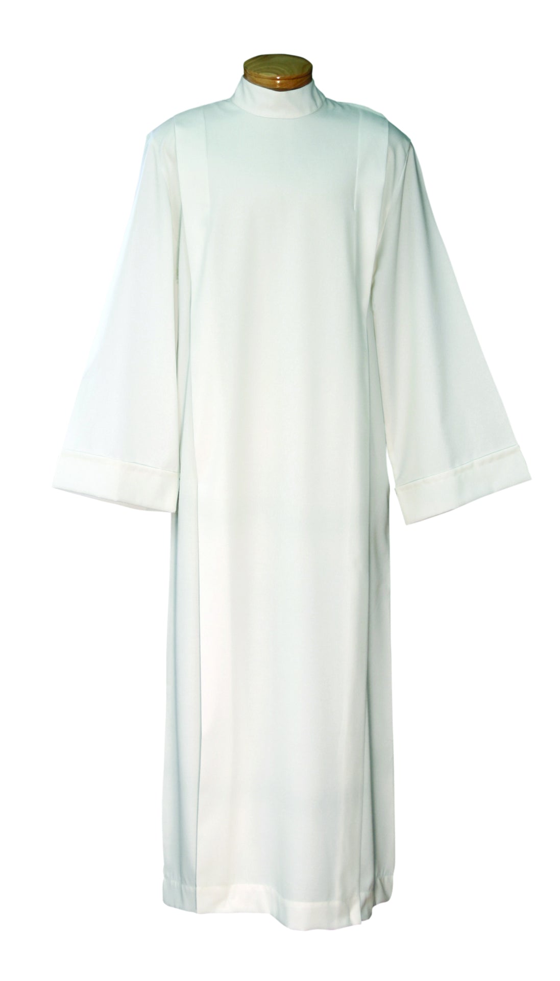 Tropical Weight Pleated Poly Wool Blend Alb