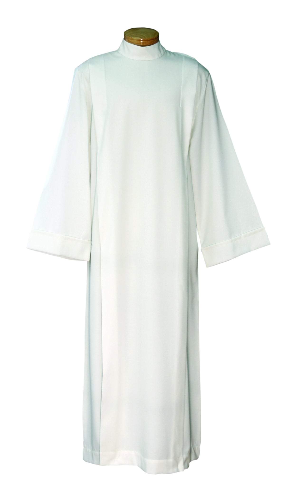 Tropical Weight Pleated Poly Wool Blend Alb