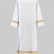 Tropical Weight Embroidered Poly Wool Blend Alb