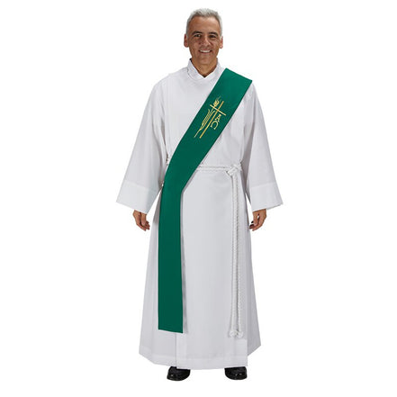 Alpha Omega Smooth Weave Poly Deacon Stole