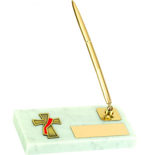 Deacon Cross Pen Stand (Engraveable)