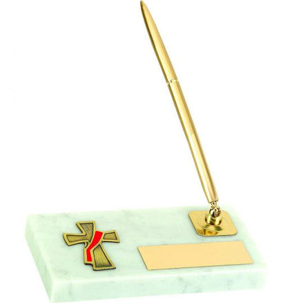 Deacon Cross Pen Stand (Engraveable)