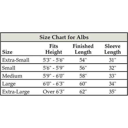 Eyelet Edge Front Wrap Alb with Cross