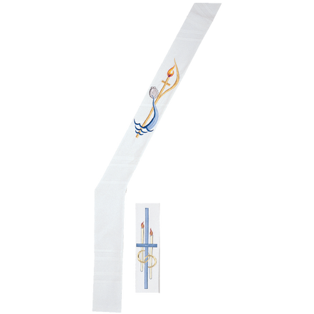 Marriage/Baptism Reversible White Deacon Stole