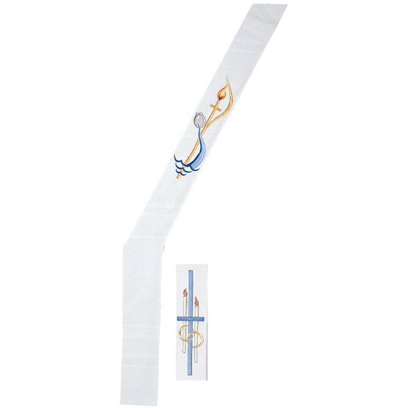 Marriage/Baptism Reversible White Deacon Stole
