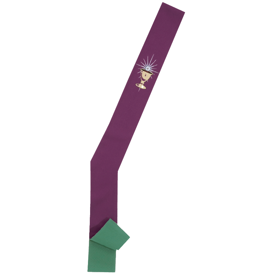 Deacon Reversible Chalice and Host Direct Embroidery Stole