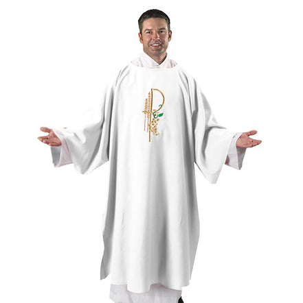 Eucharistic Smooth Weave Poly Dalmatic with Matching Stole