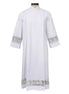Alpha & Omega Lace Insert Front Wrap Alb