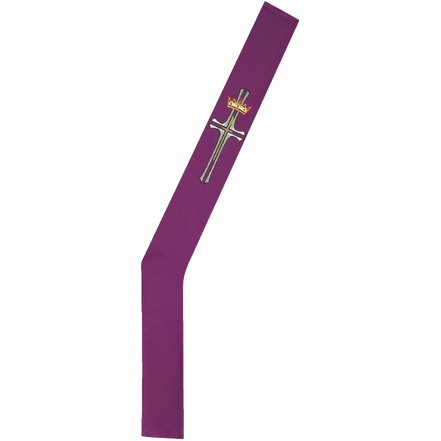 Deacon Embroidered Cross and Crown Stole