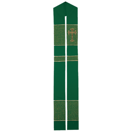 Deacon Embroidered Crosscolored Bands Stole