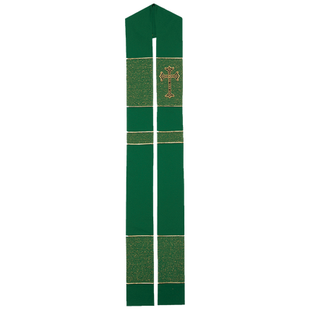Deacon Embroidered Crosscolored Bands Stole