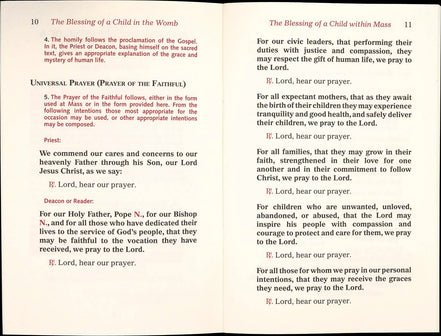 Rite for the Blessing of a Child in the Womb - New 2025 Bilingual Edition