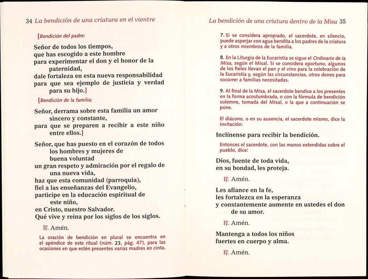 Rite for the Blessing of a Child in the Womb - New 2025 Bilingual Edition
