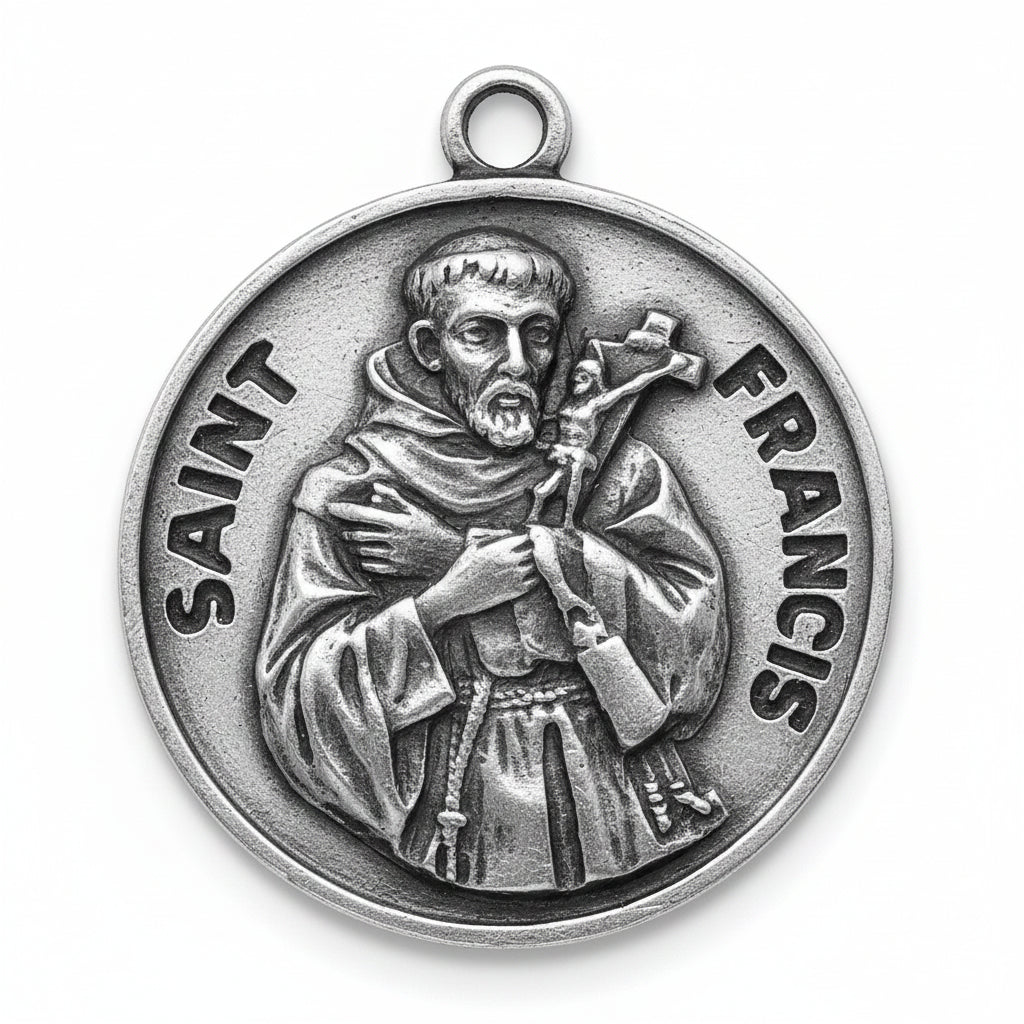 Saint Francis Patron Saint Sterling Silver Medal