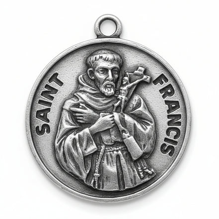 Saint Francis Patron Saint Sterling Silver Medal