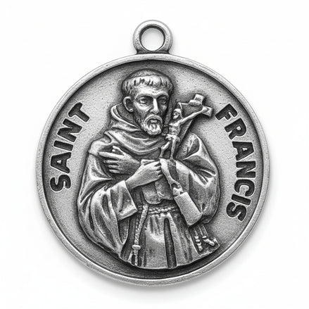 Saint Francis Patron Saint Sterling Silver Medal