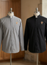 Deacon Cross Clergy Shirt - Grey or Black - Easy Care Two Pocket Long Sleeve - 65% Poly / 35% Cotton - Beau Veste