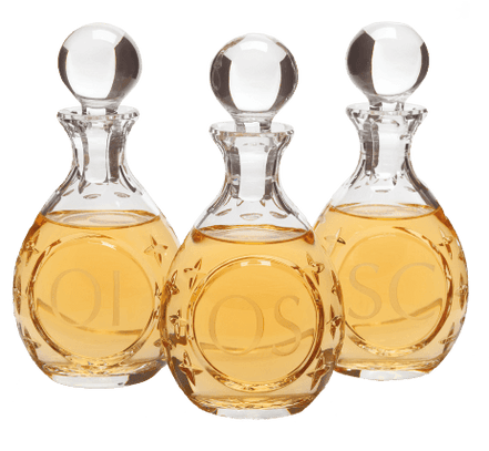 3 pc. Chrismal - Crystal w/Etching 9781