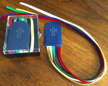 Deacon Cross Five Ribbons Bookmark