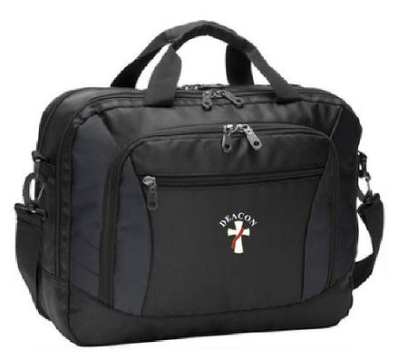 Port Authority® Deacon Cross Embroidered Deluxe Briefcase and Ministry Totefor Stoles, Alb, Books, etc