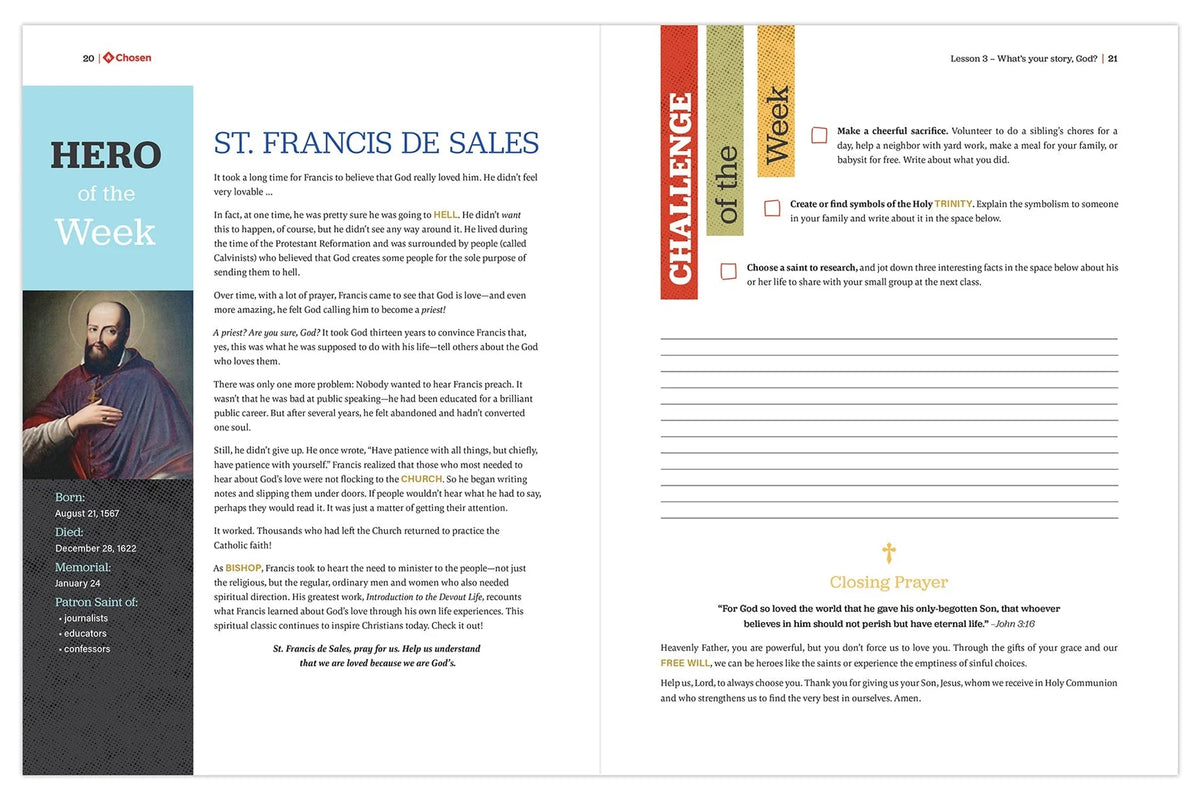 Chosen: Confirmation: Student workbook