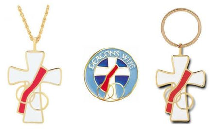 Gift Set - Deacon Wife Lapel Pin, Pendant and Key Chain Set