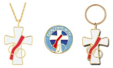Gift Set - Deacon Wife Lapel Pin, Pendant and Key Chain Set