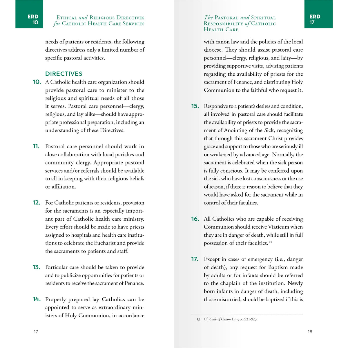 Ethical and Religious Directives for Catholic Health Care Services (7th Edition)