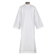 Eyelet Edge Front Wrap Alb with Cross