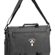Deacon Cross Embroidered Port Authority Messenger Briefcase – Black