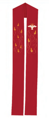 Holy Spirit 502 Red Deacon Stole