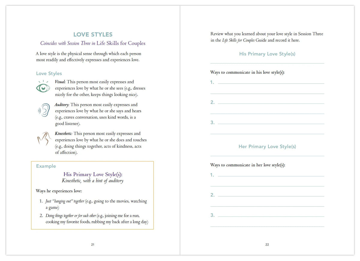 Joy-Filled Marriage, Couple’s Journal
