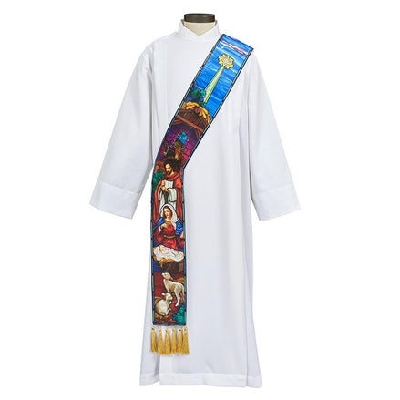 Nativity Weave Poly Collection Deacon Stole