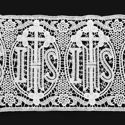 IHS Latin Cross Front Wrap Alb