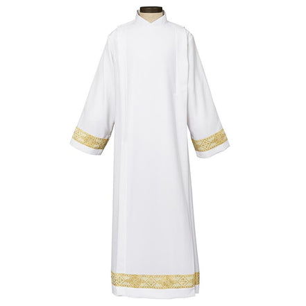 Provence Collection Gold Band Front Wrap Alb