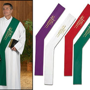 Alpha Omega Smooth Weave Poly Deacon Stole