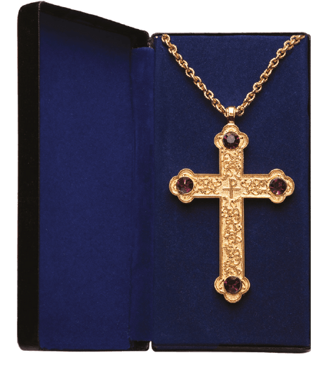 Pectoral Cross w/ Amethyst PC-500G