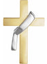 14K Yellow/White Deacon's Cross Lapel Pin