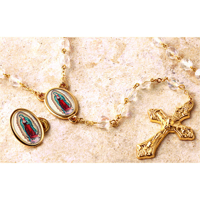 Our Lady of Guadalupe Rosary & Lapel Pin Set