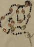 26" Black Bead Rosary/Chaplet - Stations of the Cross